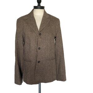 EUC EDDIE BAUER Tweed Brown Blazer sz 10